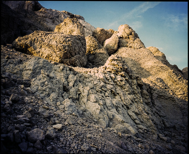 The rocks of Pag Island, Croatia.