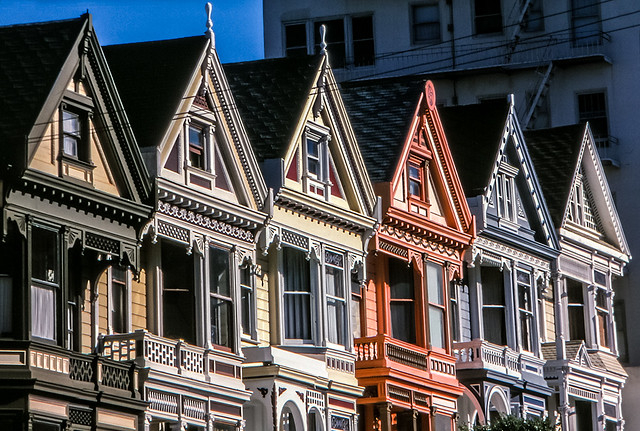 Alamo Square Victorians - San Francisco, California (10/1976)