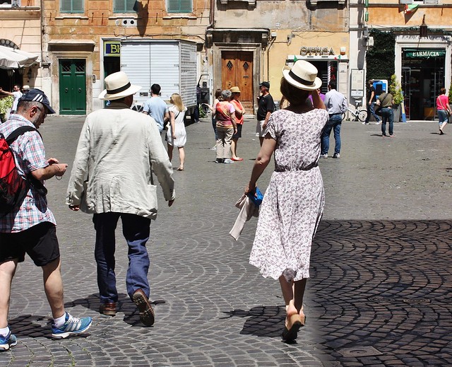 My Hat's Off To You - Rome Trastevere - May 2015 - Dancing Couple Candid 1