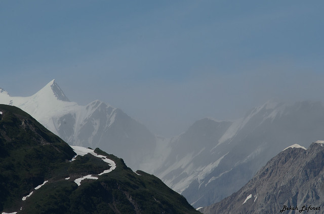 Mountains at Hubbard glaciar