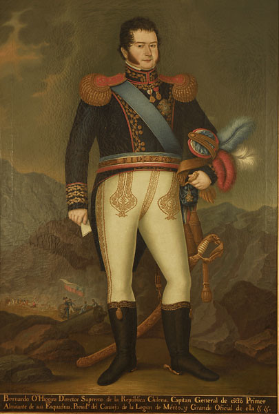 Bernardo O'Higgins por José Gil de Castro y Morales, hoy en el Museo Historico Nacional