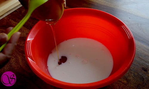 Honey added in buttermilk