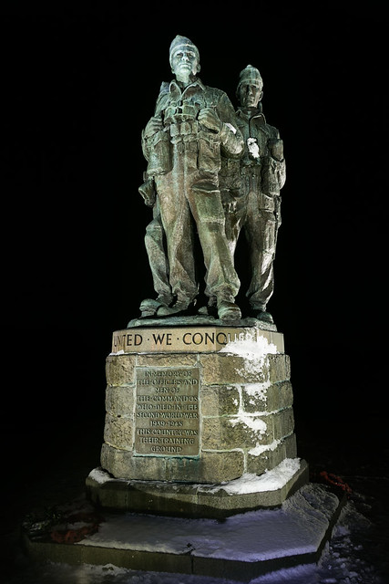 Commando Memorial at Night