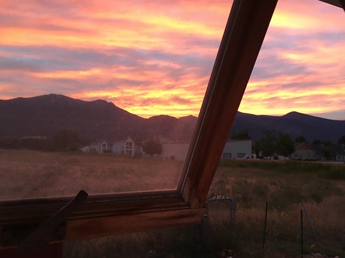 view montana sunset window