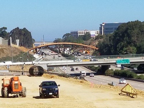 Bridge Construction Across Interstate 5 Connecting UCSD Campuses