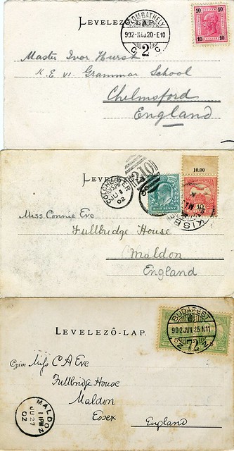 Postcards sent from Hungary by Essex farmers in 1902