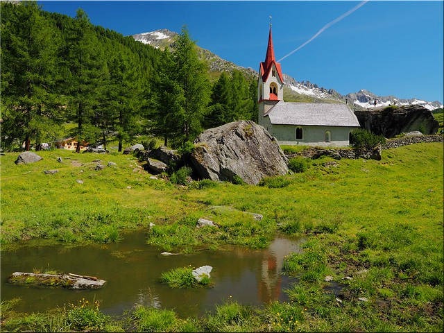 The Holy Spirit Church in the Ahrntal Valley of South Tyrol