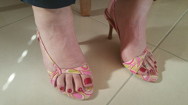 New pedi in my lovely heels
