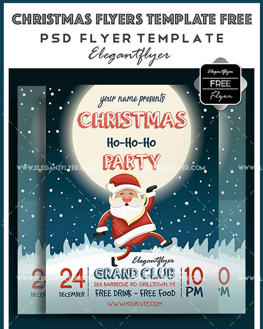 Christmas Flyers Template Free – Free Flyer PSD Template + Facebook Cover