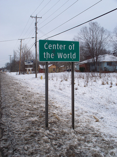 OH Center Of The World - Sign