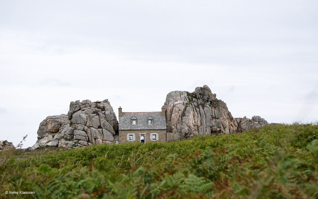 The house between the rocks, Brittany, France