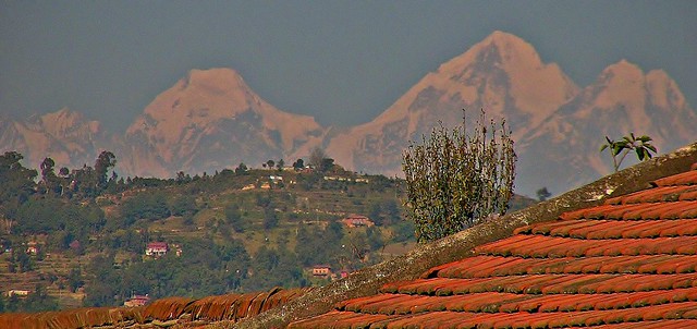 NEPAL , Bhaktapur,  Blick Richtung Himalaya, 16507/8850