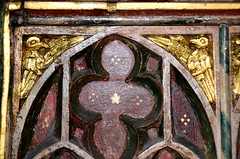 rood screen detail: eagles in the spandrels