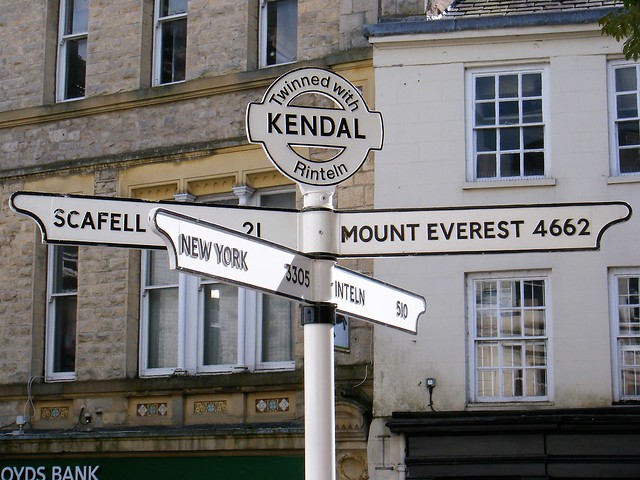 Kendal - mileage to - New York, Scafell, Mount Everest, Rinteln.✈️✈️