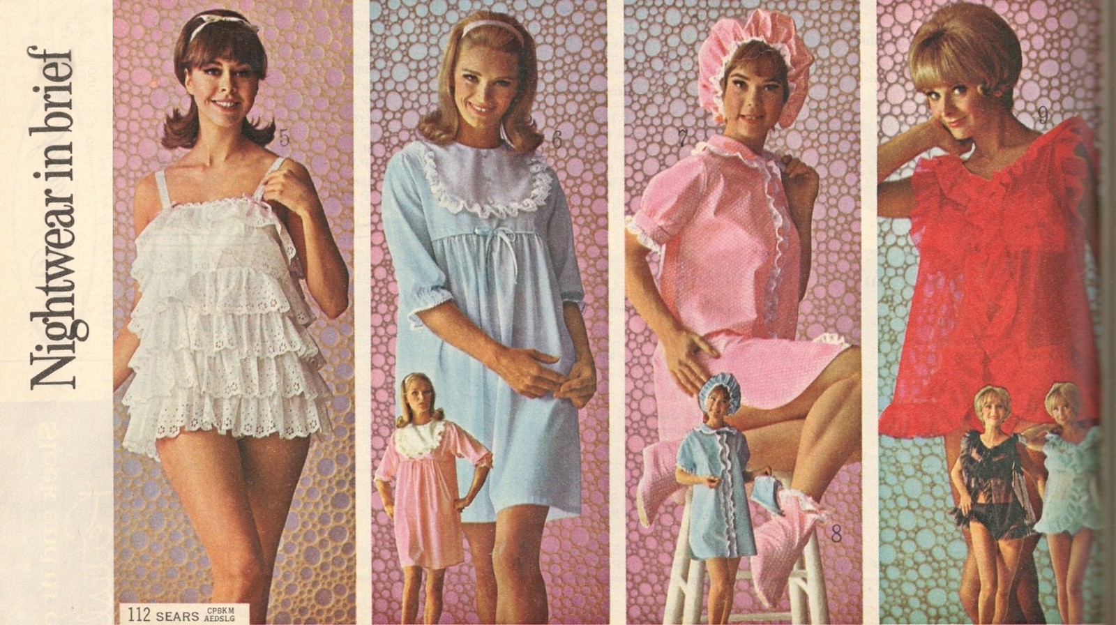 Sears Catalog, c.1964. Ladies Sleepwear, page 117 Glamour W…