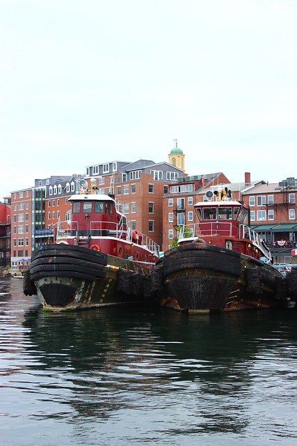 Tugboats cuddling in Portsmouth, NH
