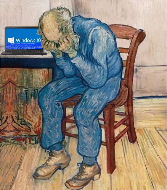 Old Man in Sorrow, after van Gogh
