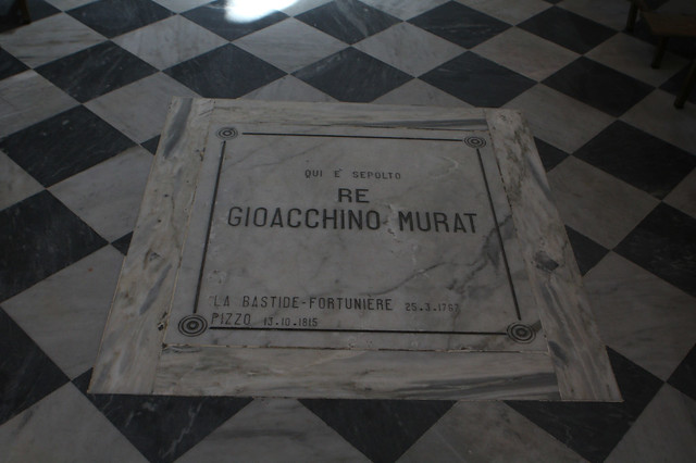 Maréchal Murat, Eglise San Giogio à Pizzo, plaque commémorative