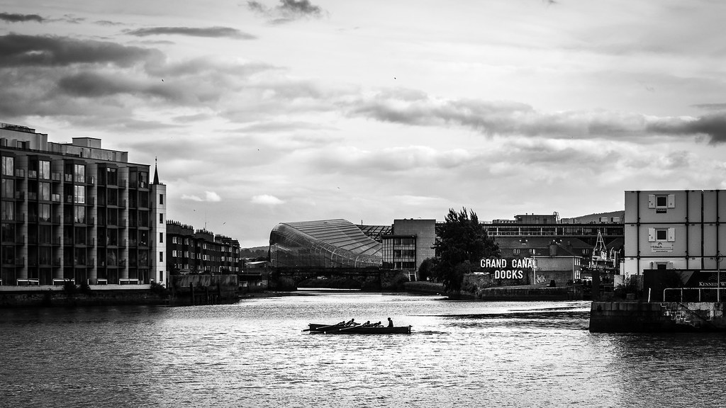 Grand Canal Docks - Dublin, Ireland - Black and white photography