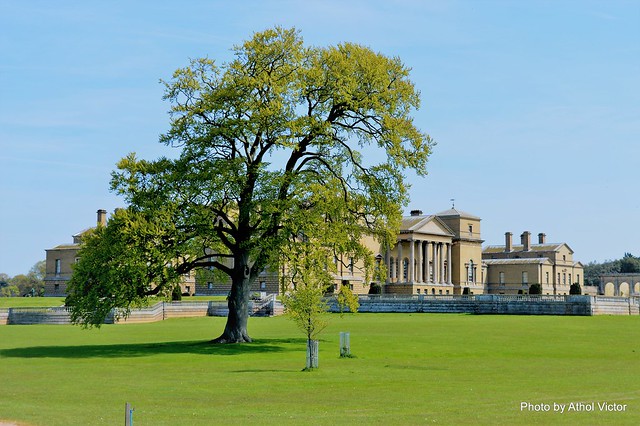 Holkham Hall is a spectacular example of English Palladian style in local yellow brick built by Thomas Coke, 1st Earl of Leicester, between 1734-1764 from plans by William Kent.