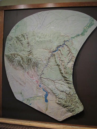 bighorncanyonnationalrecreationarea bighorncanyon lovell wyoming visitorcenter museum exhibit reliefmap map