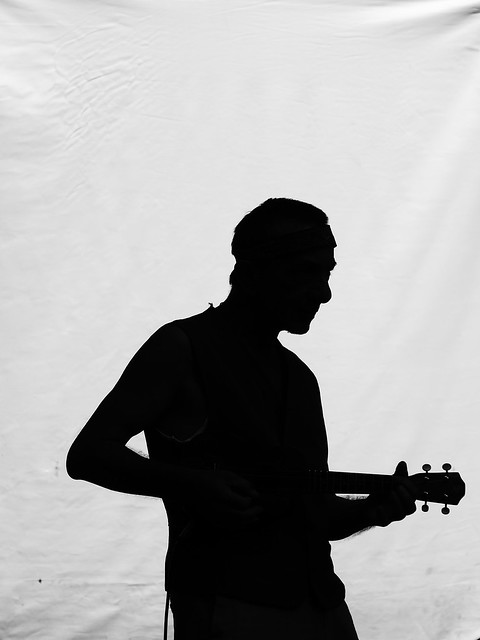 silhouette of the artist