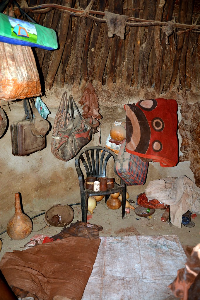 Inside of a typical Himba home.