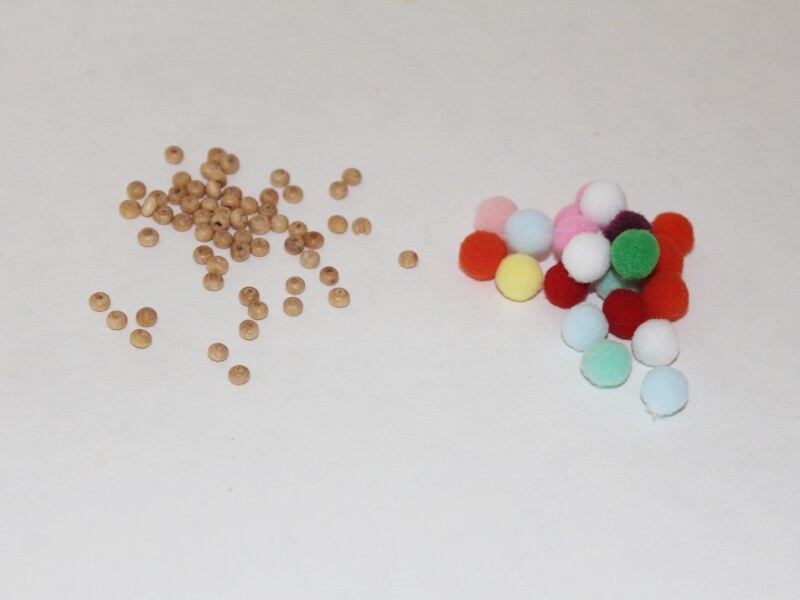beads and pom poms