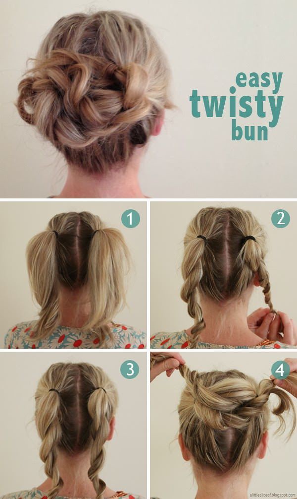 Hairstyles For Short Hair : Easy Twisty Bun | 10 Beautiful… | Flickr