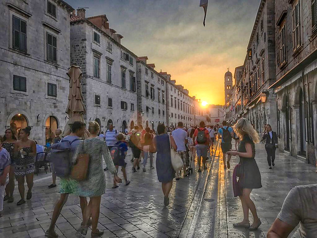 The Sun Setting on a day in Dubrovnik