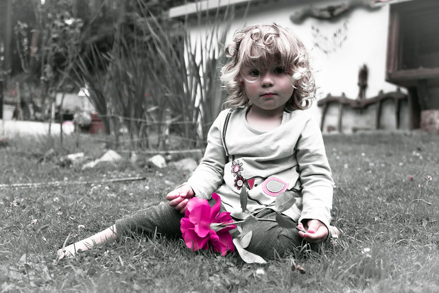 lara...doll in garden