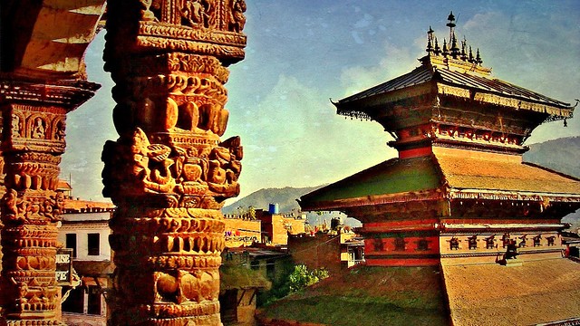 NEPAL , Bhaktapur, Tempel , Pagoden , usw. rund um den Taumadhi-Platz , 16496/8831