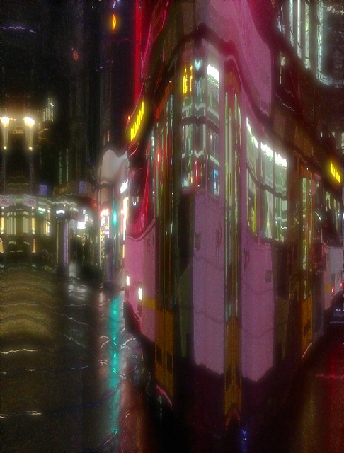 Tram at Night