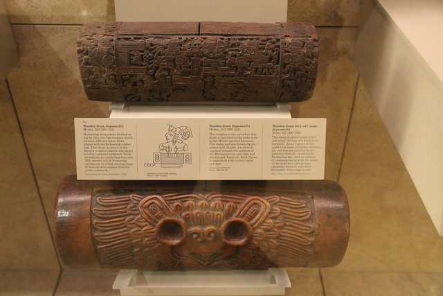 Mixtec & Aztec Wooden Drums (Teponatzli), 1200-1521 AD