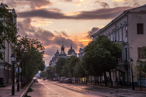 kazan russia tatarstan respublikatatarstan sunset evening