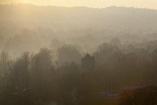 A misty sunset over Etchingham | To Hawkhurst and back-37
