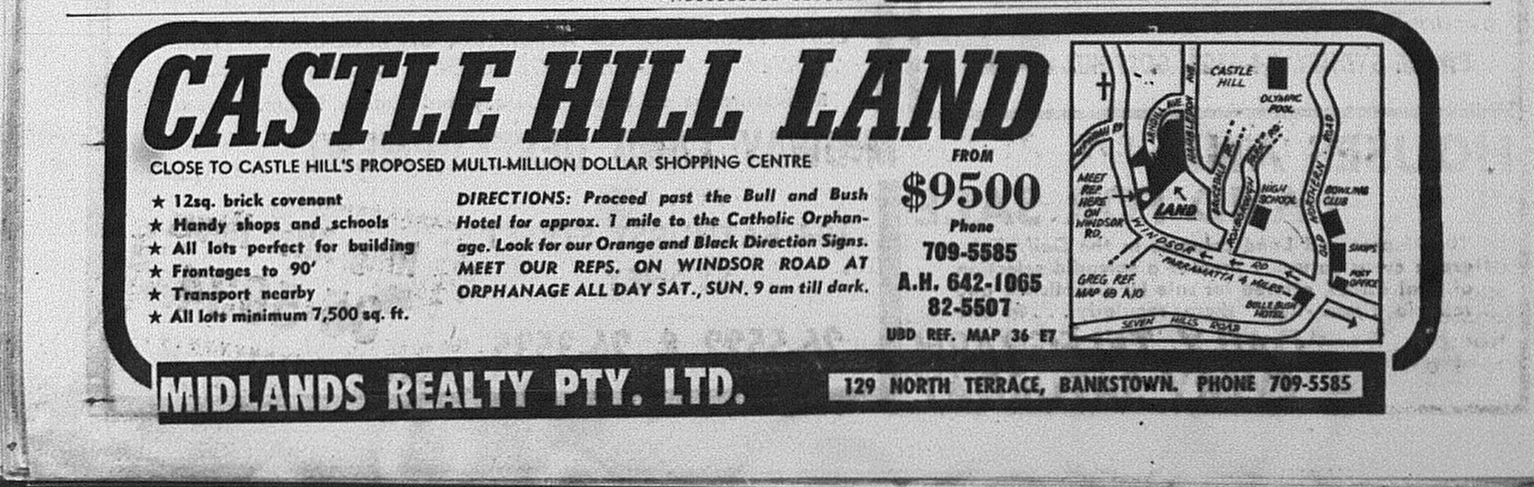 Castle Hill land release April 22 1972 daily telegraph 48