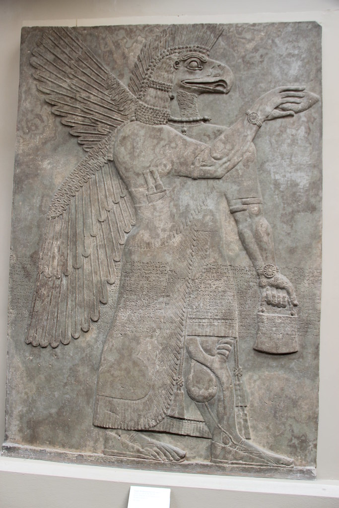 Neo Assyrian Marble Bas Relief Of Apkallu Eagle Headed Wi Flickr