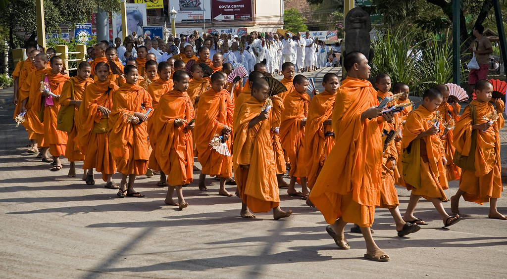 Cambodia:  Buddhist Funeral Procession