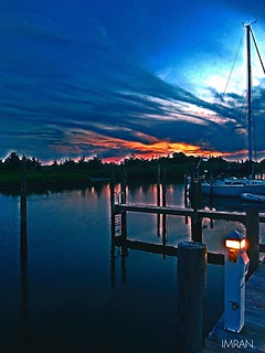 My Boat Slip, A Sailboat & Stunning Sunset Skies At Long Island Home Marina - IMRAN™