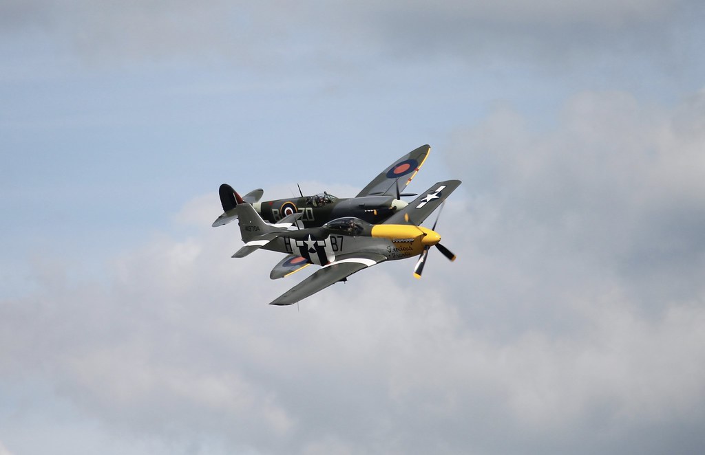 Supermarine Spitfire IX MH434 and North American P-51D Mustang Ferocious Frankie