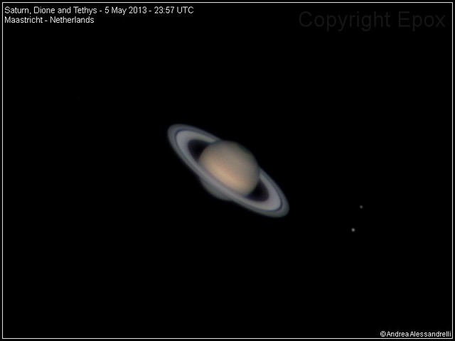 Saturn, Dione and Tethys - 05 May 2013