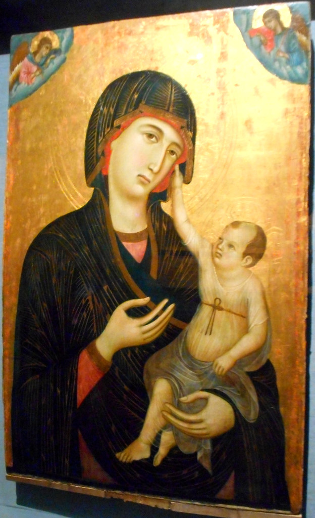 'Virgin Mary with Child' called 'Madonna di Crevole' (about 1283) by Duccio di Buoninsegna (Siena about 1255-1318/1319) - 'Museo dell'Opera del Duomo' at Siena