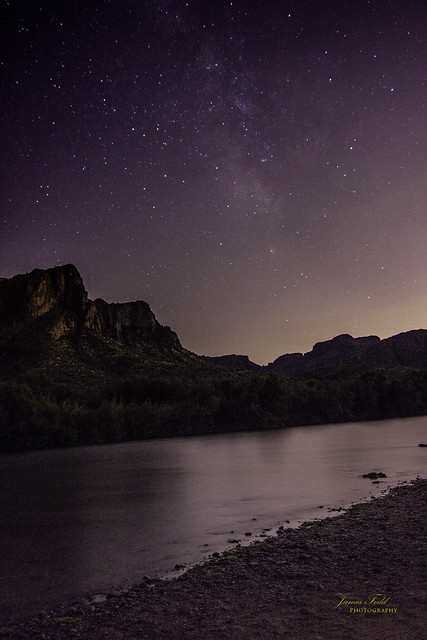 Milky way over the river