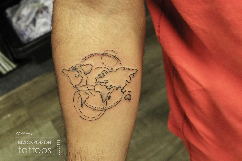 World Map Tattoo | When it comes to tattoo design, map tatto… | Flickr