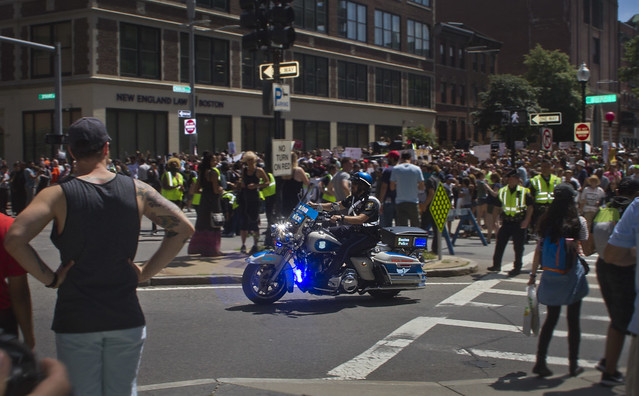 Boston Police at Fight Supremacy Rally in solidarity with Charlottesville; Saturday, August 19th, 2017