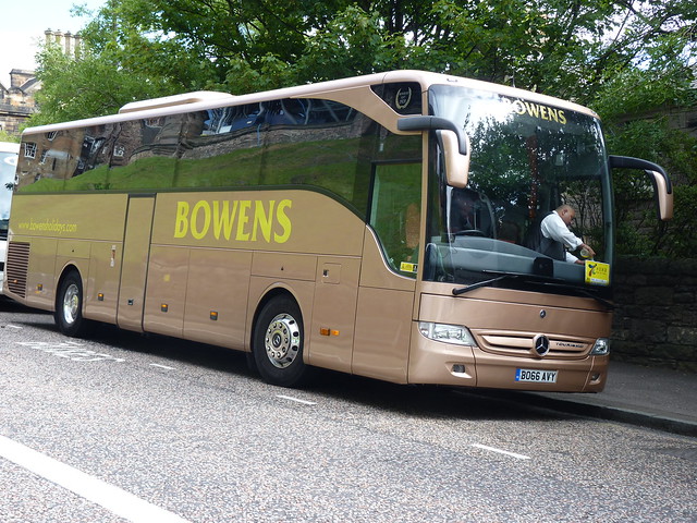 Bowen's Coach Holidays of Halesowen Mercedes Benz Tourismo BO66AVY at Johnston Terrace, Edinburgh, on 10 August 2017.