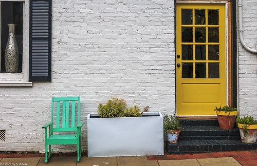 georgia newnan chair door facade wall color study yellow torques white building architecture downtown window brick decorative