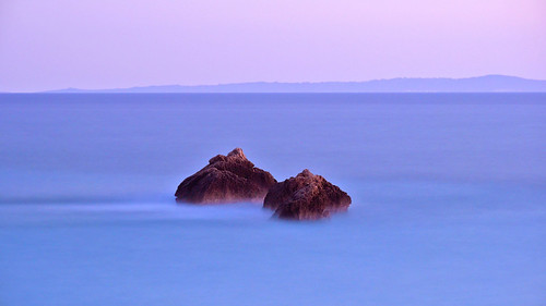 Last guardians by Branislav Černić, dusk sunset sea sky rocks slow water waves landscape nature mountains evening eve