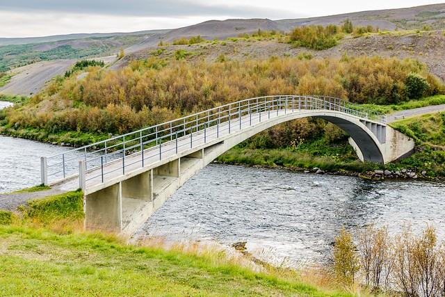 Old bridge over Fnjoska Iceland